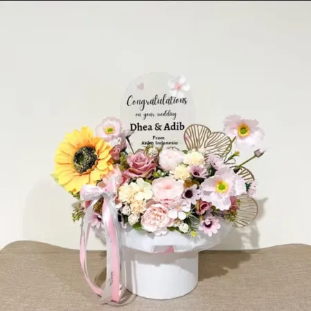 Bloom Box Akrilik Ucapan Wedding Musi Banyuasin